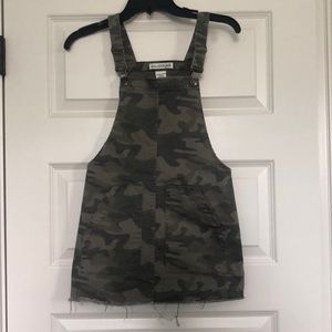 Girls Camo Overall Dress